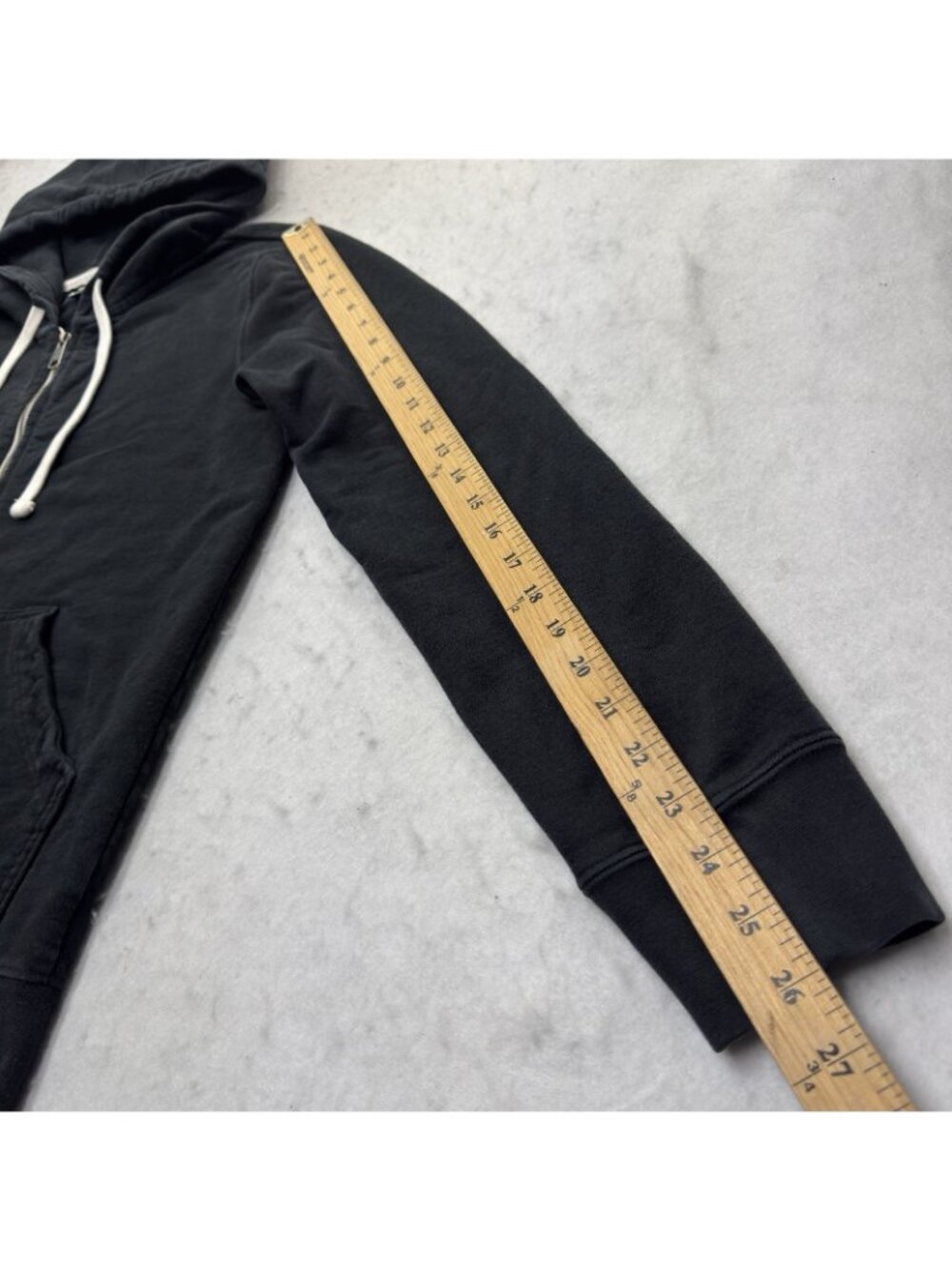 American Giant Midweight Full Zip Hoodie Men's Small Black Outdoor Huckberry - Picture 10 of 12